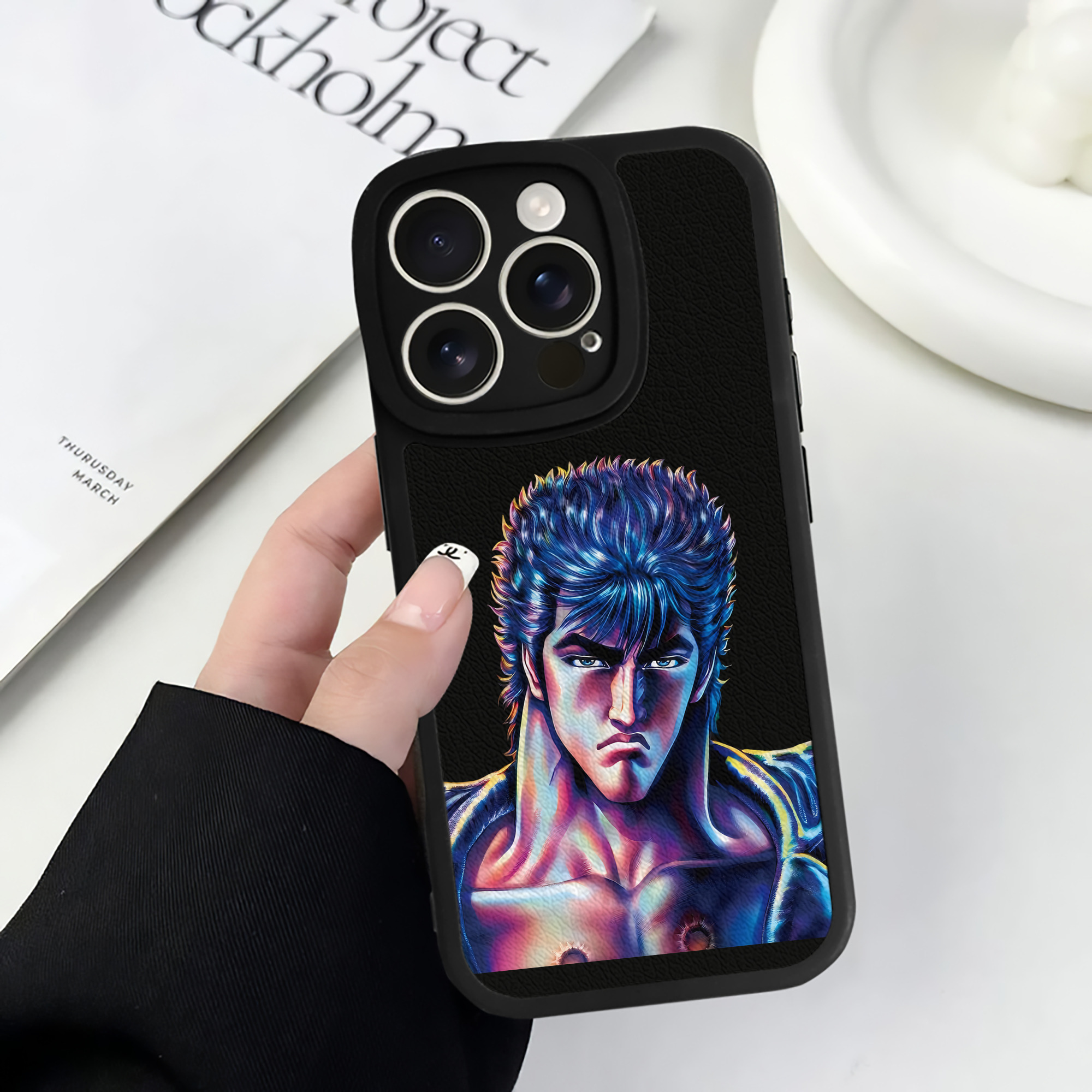 （画像用） 北斗の拳 Fist of the North Star 【iPhone 16シリーズ対応】シリコンスマホケース（レザー調） 材質：シリコン